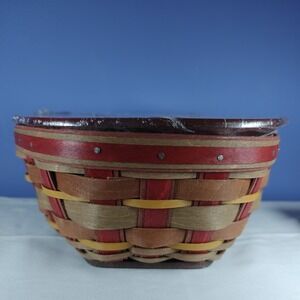 New! Longaberger 2011 Crimson Hill 8" Generation Basket, Protector, Lid Handmade